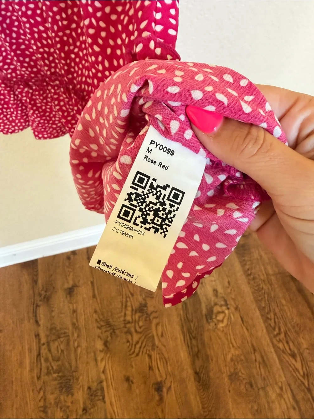 Pink Polka Dot Ruffle Mini Sundress Dress